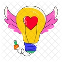 Idea De San Valentin Luz Del Corazon Amor De Angel Icono