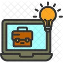 Idea de trabajo en línea  Icon