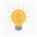 Idea Del Dolar Blub Luz Icon