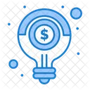 Idea Financiera Idea En Dolares Idea De Negocio Icon