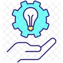 Idea innovadora para negocio.  Icono