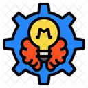Gear Brain Lamp Icon