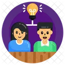 Thought Sharing Idea Sharing Collaborative Thinking Icon