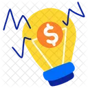 Light Bulb Brainstorming Session Innovation Icon