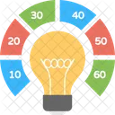 Luz Bombilla Infografia Icono