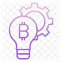 Ideia De Dinheiro Eletronico Ideia De Bitcoin Lampada Bitcoin Ícone