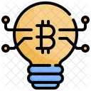 Ideia De Criptografia Ideia De Bitcoin Lampada De Criptografia Ícone