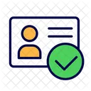 Documento Identidad Marca De Verificacion Icono
