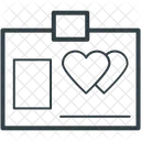 Carte Didentite Carte Coeurs Icône