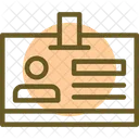 Carte Didentite De Journaliste Identification De Presse Badge De Journaliste Icône