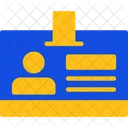 Carte Didentite De Journaliste Identification De Presse Badge De Journaliste Icône