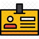 Carte Didentite De Journaliste Identification De Presse Badge De Journaliste Icône