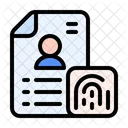 Identificacao Biometrica Digitalizacao Ícone