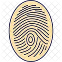 Identificacion Biometrica Dactilograma Huella Digital Icono