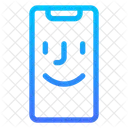 Telefono Inteligente Con Reconocimiento Facial Icono