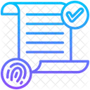 Identificado Impressao Digital Verificado Ícone