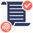 Identificado Impressao Digital Verificado Ícone