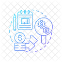 Datos De Gastos Gestion De Gastos Estrategia De Gestion De Gastos Icono