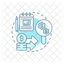 Datos De Gastos Gestion De Gastos Estrategia De Gestion De Gastos Icono