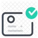 Identification Card Verified Icon