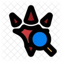 Footprint Nature Magnifying Glass Icon