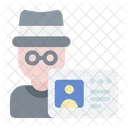 Identitatsdiebstahl Abzeichen ID Icon