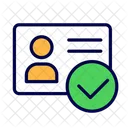 Document Identity Checkmark Icon