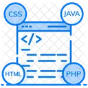 Linguagem Web Codificacao Web Configuracao Web Ícone