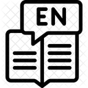 Idioma De Traducao Ingles Traducao Dicionario Ícone