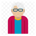 Mulher Idosa Velha Velha Icon