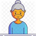 Mulher Idosa Velha Velha Icon