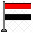Iemen Bandeira Do Pais Bandeira Ícone
