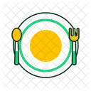Iftar Fasting Food Plate Icon