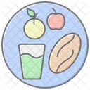Iftar Plate Lineal Color Icon Icon