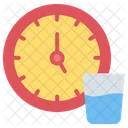 Eating Time Fasting Glass Icon