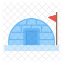 Winter House Ice Icon