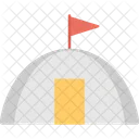 Iglu Com Bandeira Ícone