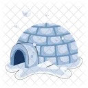 Casa De Hielo Iglu De Invierno Edificio De Hielo Icono