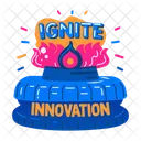 Ignite Innovation Burner Flame Icon