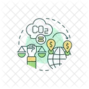 Conceptos De Pantalla De La Aplicacion De Ajuste Del Borde De Carbono Icon