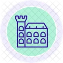 Irish Castle Line Icon Icon