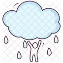 Nuages Pluvieux Gouttes De Pluie Temps Pluvieux Icône
