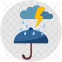 Il Pleut Parapluie Meteo Icône