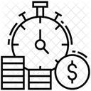 Efficienza Temporale Il Tempo E Denaro Gestione Aziendale Icon