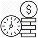 Il Tempo E Denaro Tempo Di Lavoro Efficienza Icon