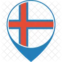 Faroe Ilhas Bandeira Ícone