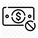 Illegal No Money Money Laundering Icon