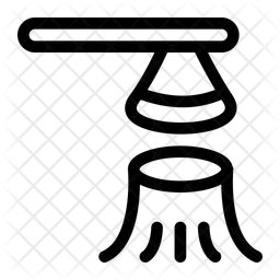 Illegalen Holzeinschlag  Symbol