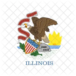Illinois Flag Ícone
