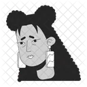 Illness Woman Female Latin American Tired Headache Icon